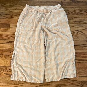 Patagonia Peach and White Checkered Pants